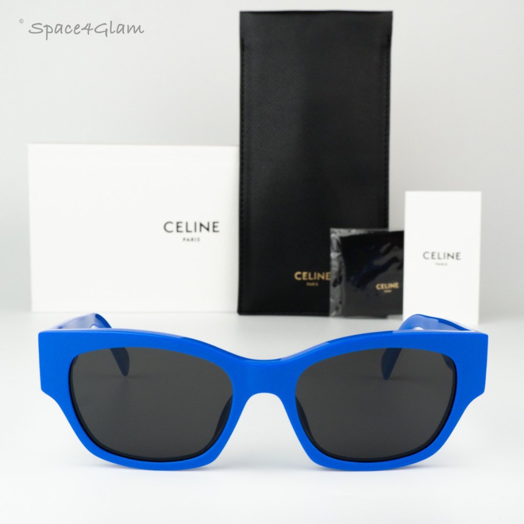 Celine Men Sunglasses Cl40197u Monochroms 92a Blue Grey Cat Eye Brand New